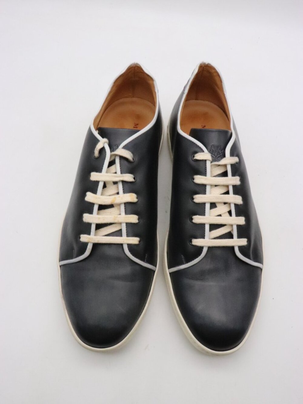 Mezlan Blue Navy Leather Sneakers Men's Size 12 M Casual Walking Shoes Spain